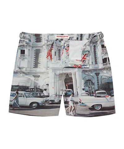 Orlebar Brown Bulldog Photographic Swim Shorts In Gray