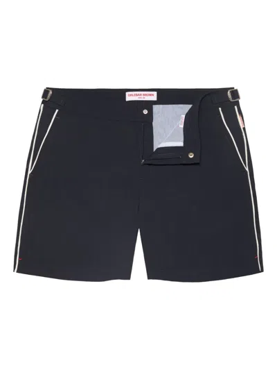 Orlebar Brown Bulldog Piped-trim Swim Shorts In Black