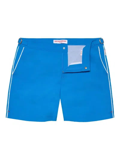 Orlebar Brown Bulldog Piped-trim Swim Shorts In Blue