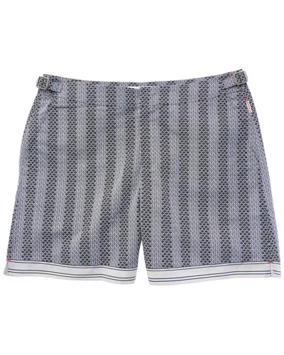 Orlebar Brown Bulldog Printed Swim Short In Gray