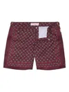 Orlebar Brown Bulldog Printed Swim Shorts In Red