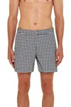 Orlebar Brown Bulldog Ribbon Swim Shorts In White Sand,night Iris In Multi