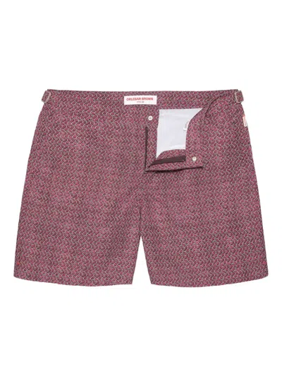 Orlebar Brown Bulldog Ripcord-pattern Swim Shorts In Purple