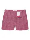 Orlebar Brown Bulldog Ripcord-print Swim Shorts In Pink