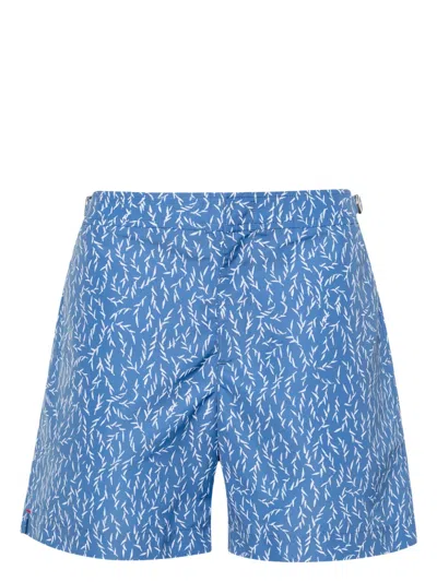 Orlebar Brown Bulldog Sedge Swim Shorts In Blue