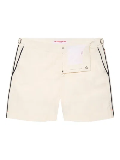 Orlebar Brown Bulldog Side-pockets Swim Shorts In Neutral