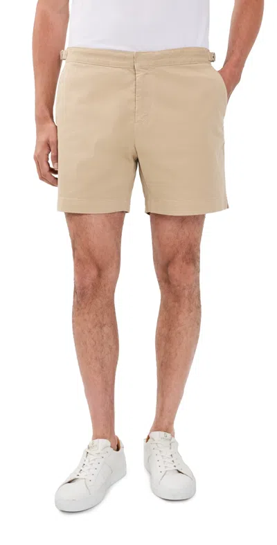 Orlebar Brown Bulldog Stretch Cotton Shorts 6 Sand Dune In Neutral