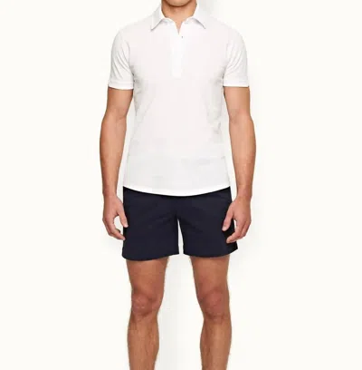 Orlebar Brown Bulldog Stretch-cotton Shorts In Dark Navy In White