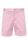 Orlebar Brown Bulldog Striped-jacquard Swim Shorts In White