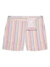 Orlebar Brown Bulldog Striped Swim Shorts In Pink