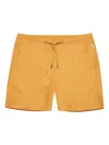 Orlebar Brown Relaxed Fit Piping Seam Linen Drawcord Shorts In Orange
