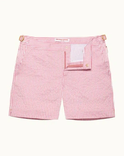 Orlebar Brown Bulldog Tailored-fit Swim Shorts In White/seashell Pink
