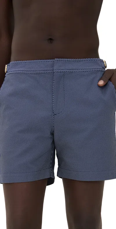 Orlebar Brown Bulldog X Jacquard Swim Shorts 6 Honeycomb