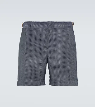 Orlebar Brown Bulldog X Jacquard Swim Trunks In Blue