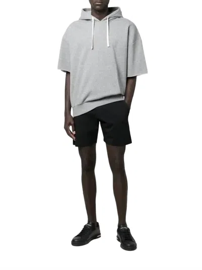 Orlebar Brown Calvi Short Sleeve Hoodie In Grey Malange In Multi