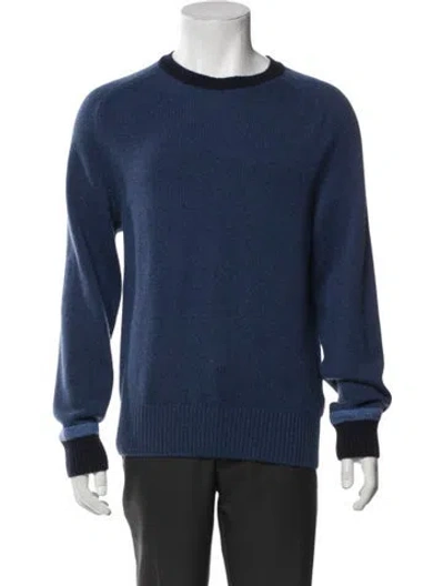 Pre-owned Orlebar Brown Cashmere Crew Neck Pullover In Blue