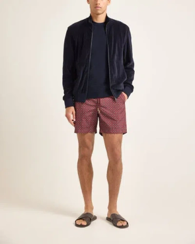 Orlebar Brown Cassian Velour Classic-fit Sweatshirt In Blue
