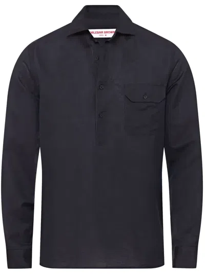 Orlebar Brown Cesare Shirt In Blue