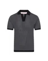 Orlebar Brown Roddy Striped Polo T-shirt In Black
