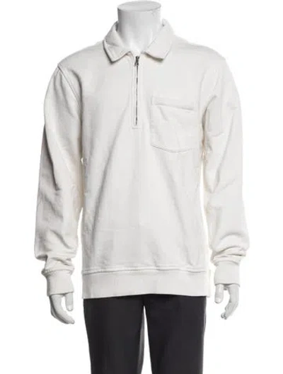 Pre-owned Orlebar Brown Collar Long Sleeve Polo Sweater In Neutrals