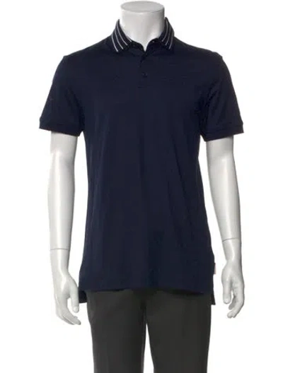 Pre-owned Orlebar Brown Collar Short Sleeve Polo Shirt In Blue