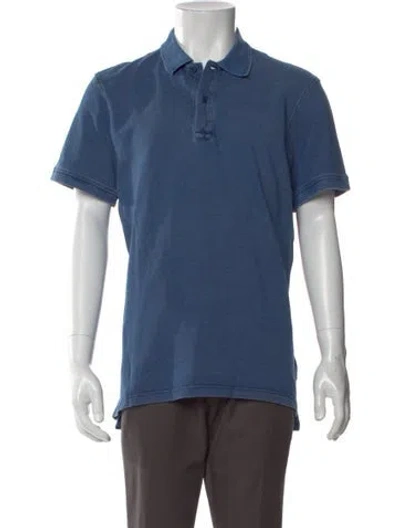 Pre-owned Orlebar Brown Collar Short Sleeve Polo Shirt In Blue