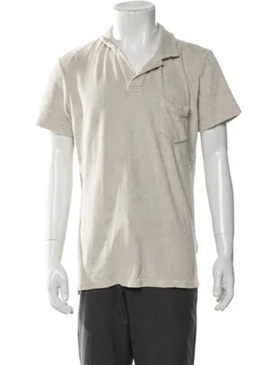 Pre-owned Orlebar Brown Collar Short Sleeve Polo Shirt In Neutral