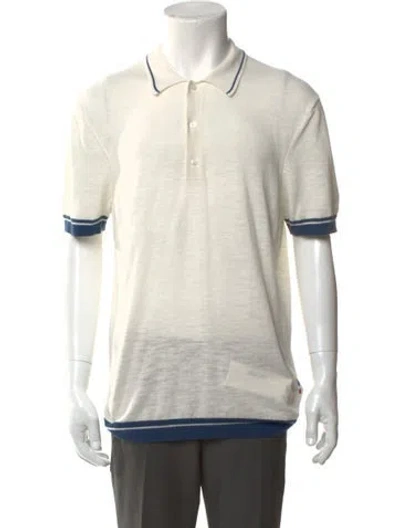 Pre-owned Orlebar Brown Collar Short Sleeve Polo Shirt In Neutral