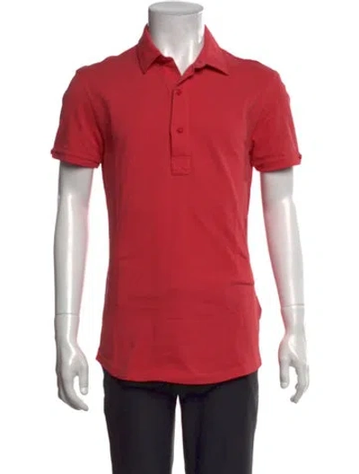 Pre-owned Orlebar Brown Collar Short Sleeve Polo Shirt In Red