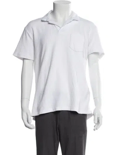 Pre-owned Orlebar Brown Collar Short Sleeve Polo Shirt In White