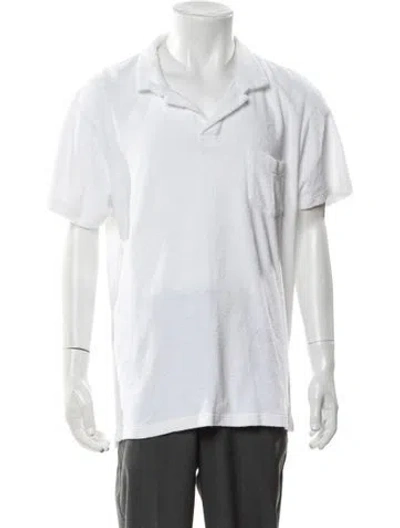 Pre-owned Orlebar Brown Collar Short Sleeve Polo Shirt In White