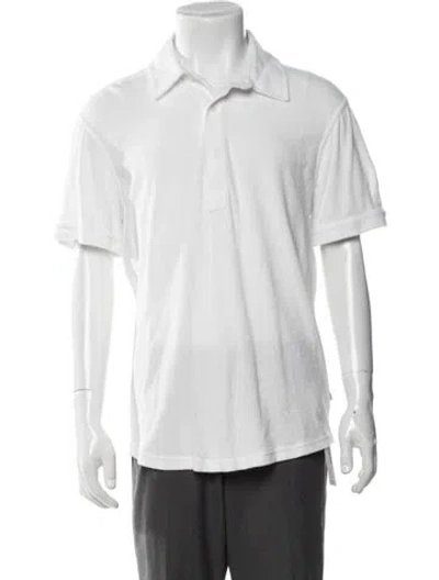 Pre-owned Orlebar Brown Collar Short Sleeve Polo Shirt In White