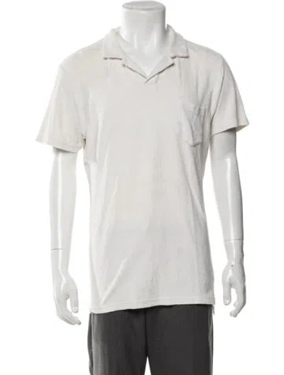 Pre-owned Orlebar Brown Collar Short Sleeve Polo Shirt In White