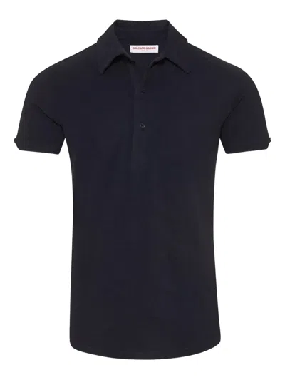 Orlebar Brown Cotton Polo Shirt In Blue