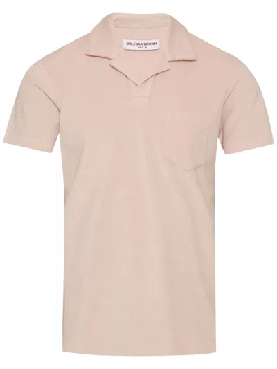 Orlebar Brown Cotton Polo Shirt In Pink