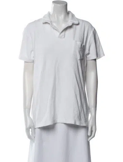 Pre-owned Orlebar Brown Cowl Neck Short Sleeve Top In White