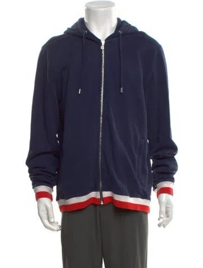 Pre-owned Orlebar Brown Crew Neck Long Sleeve Hoodie In Blue