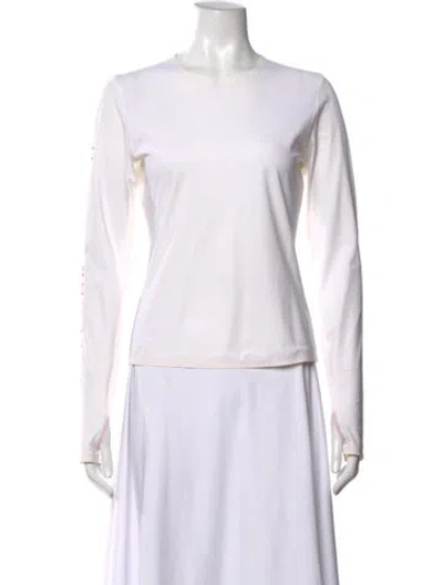 Pre-owned Orlebar Brown Crew Neck Long Sleeve T-shirt In White