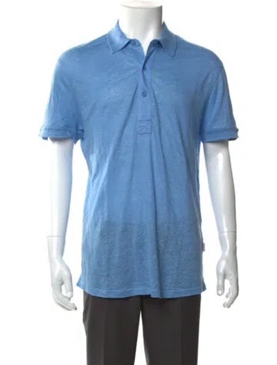 Pre-owned Orlebar Brown Crew Neck Short Sleeve Polo Shirt In Blue