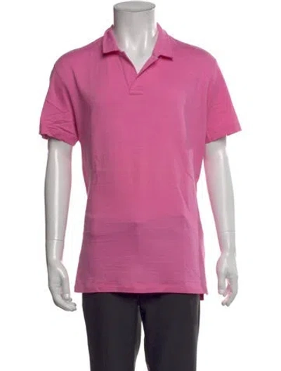 Pre-owned Orlebar Brown Crew Neck Short Sleeve Polo Shirt In Pink