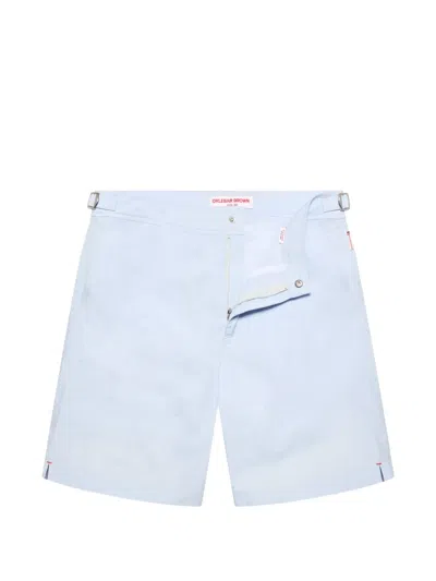 Orlebar Brown Dane Buckle Swim Shorts In Blue