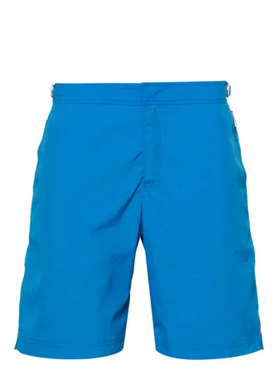 Orlebar Brown Bulldog Mid-length Swim Shorts In Blue
