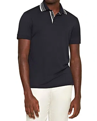 Orlebar Brown Dominic Border Stripe Polo Shirt In Night Iris