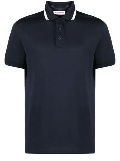 Orlebar Brown Dominic Cotton-blend Polo Shirt In Night Iris