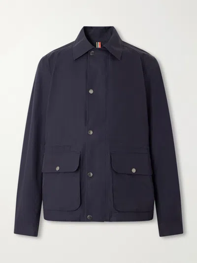Orlebar Brown Dwight Iii Organic Cotton-twill Blouson Jacket In Blue