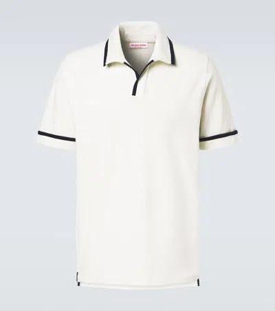 Orlebar Brown Ellery Cotton Terry Polo Shirt In White