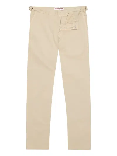 Orlebar Brown Fallon Buckle Chinos In Neutral