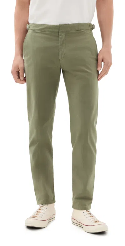 Orlebar Brown Fallon Stretch Cotton Pants Herbal Green