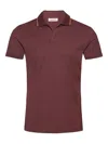 Orlebar Brown Felix Tipping Short-sleeve Polo Shirt In Red
