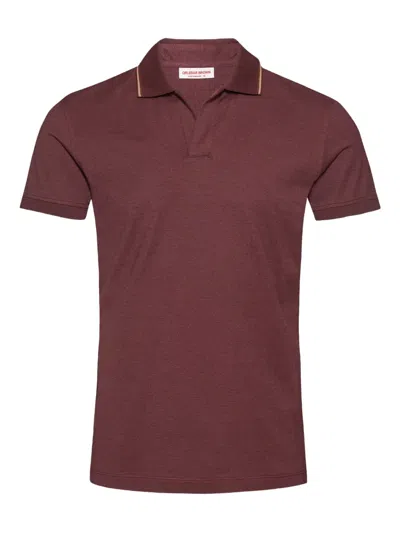 Orlebar Brown Felix Tipping Short-sleeve Polo Shirt In Red